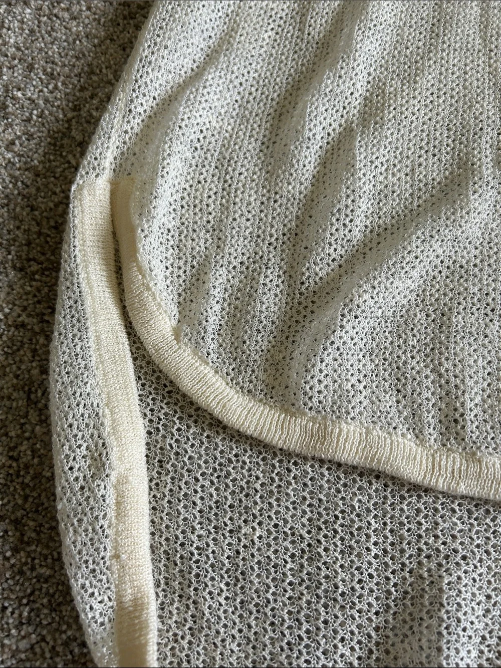 Joe Fresh Sheer Knit Swim Coverup in Cream Small